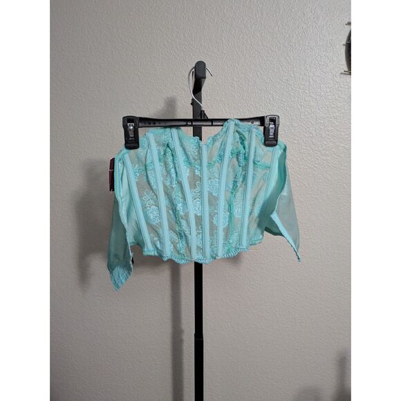 Donna Loren Aqua Lace & Satin Bustier – New with Tags - Picture 3 of 3